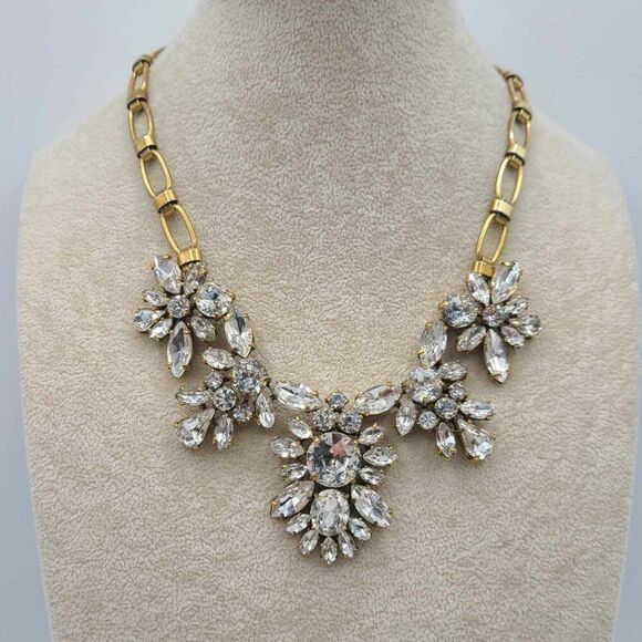 J Crew Jewelry - J Crew Clear Crystal Statement Necklace